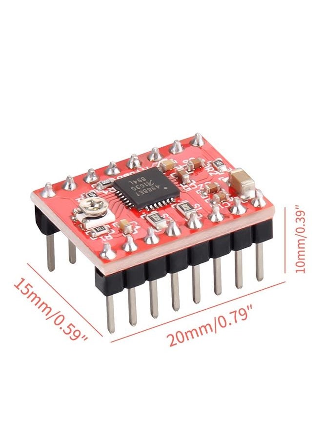 2 PCS HW-134A A4988 Red Board Stepper Motor Driver Module Heat Sink for 3D Printer