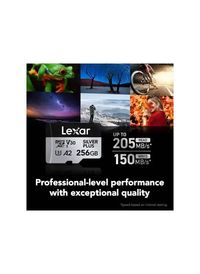 Lexar 256GB Professional SILVER PLUS UHS-I microSDXC Memory Card