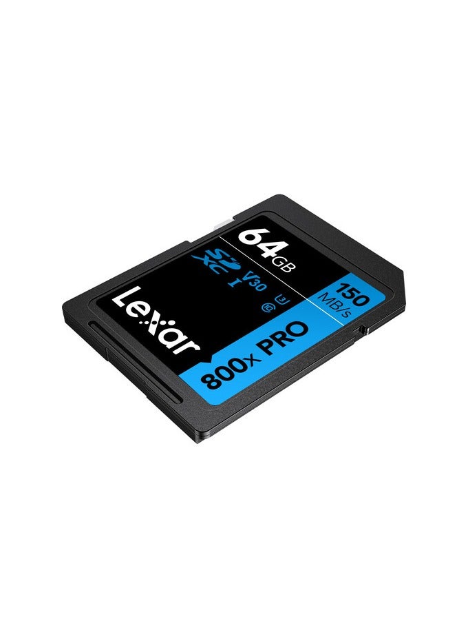 Lexar 64GB High-Performance 800x PRO UHS-I SDXC Memory Card (BLUE Series)