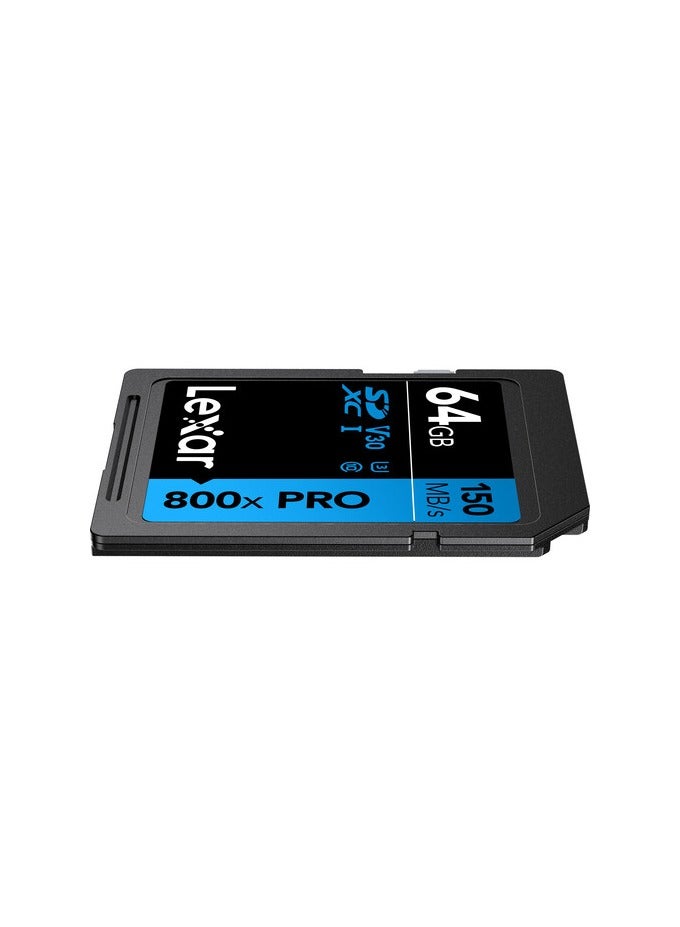 Lexar 64GB High-Performance 800x PRO UHS-I SDXC Memory Card (BLUE Series)