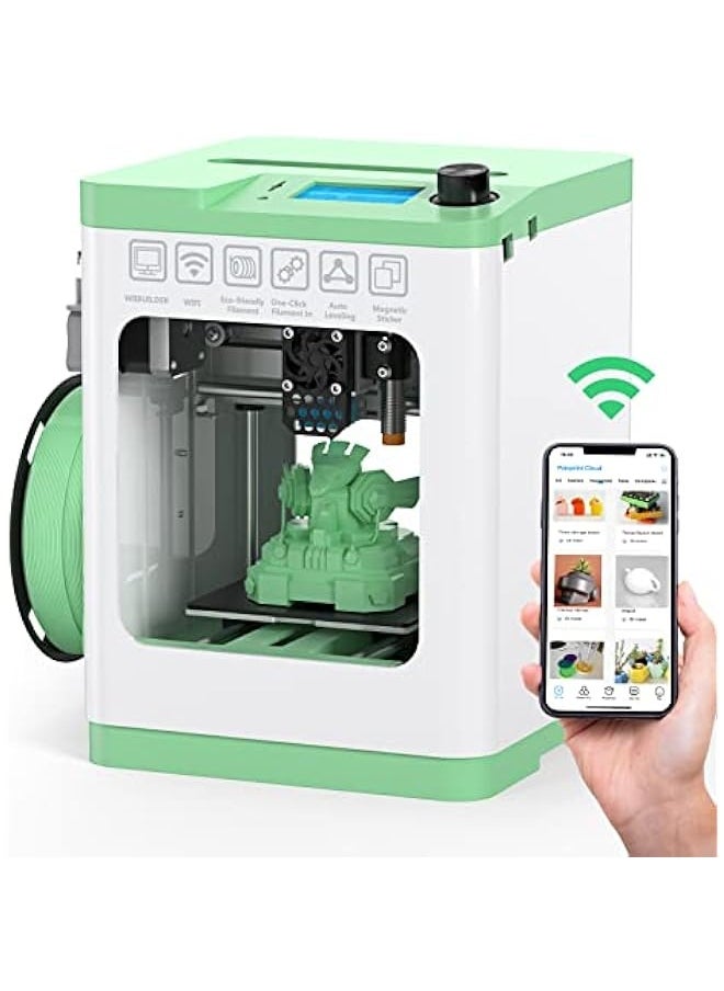 Tina2S 3D Printers with Wi-Fi Cloud Printing, Fully Assembled and Auto Leveling Mini 3D Printer for Beginners, High Precision Printer with Smart Control and Heated Spring Steel Build Plate