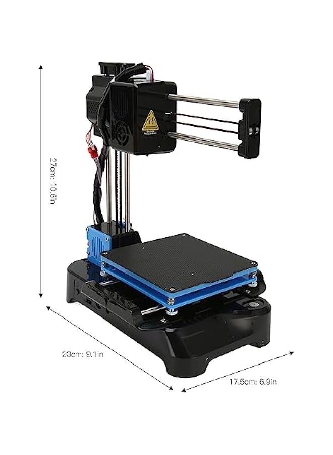 FDM Mini 3D Printer, Your First Entry-Level 3D Printer, High Printing Accuracy, 4x4x4in Printing Volume, Direct Extruder FDM Small 3D Printer, Small 3D Printer for Beginners (UK Plug)