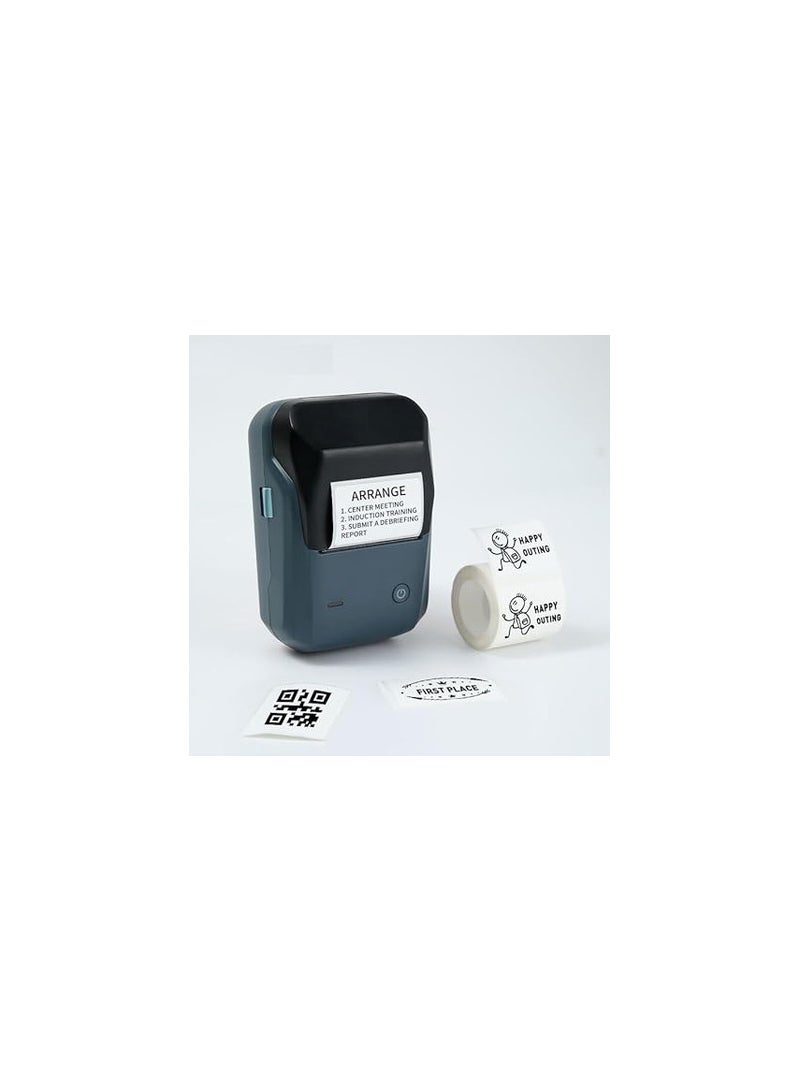 FNX B1 Bluetooth Label Printer - Small Portable Thermal Label Maker | Wireless Connectivity | 2 inch Inkless Printing | Barcode, Mini Stickers, Bill, Receipt Machine for Home, Office & Students