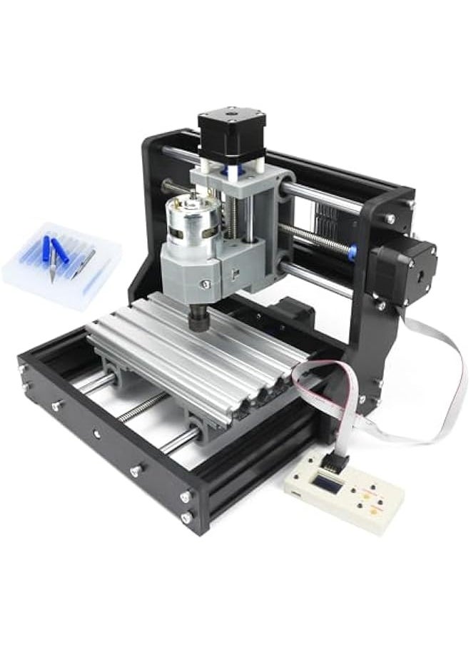 CNC 1610 PRO 3 Axis GRBL Control DIY Mini CNC Router Machine Kit with Offline Controller and 14pcs ER11 Collets CNC Engraving Milling Machine for Cutting Wood Plastic Acrylic PVC PCB