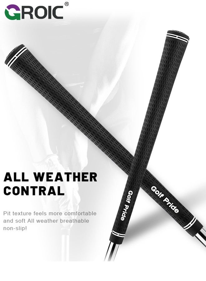 5 Pack High-performance Rubber Golf Grips,Standardsize Golf Club Grips,Classic Rubber Golf Grips,All-Weather Firm Control And High Performance Grip