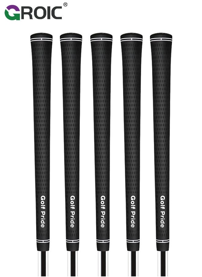 5 Pack High-performance Rubber Golf Grips,Standardsize Golf Club Grips,Classic Rubber Golf Grips,All-Weather Firm Control And High Performance Grip