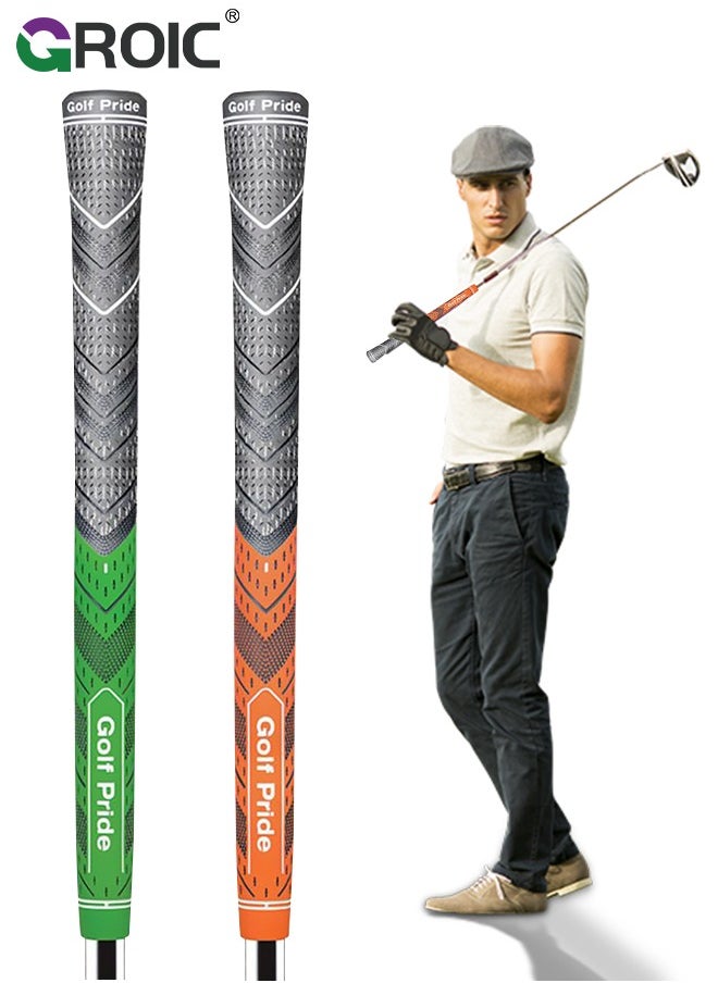 2 Pack High-performance Rubber Golf Grips,Standardsize Golf Club Grips,Classic Rubber Golf Grips,All-Weather Firm Control And High Performance Grip