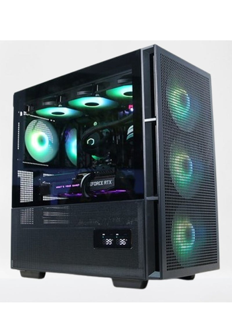 Repulsor Gaming PC - Intel Core i7-12700F Desktop Processor, 12 Total Cores, 20 Threads, DDR4 32GB (2*16) 3600MHz Ram, Nvidia GeForce RTX 4070Ti Super OC Edition 16GB GDDR6X Graphics Card, 1TB NVMe M.2 SSD + 1TB HDD, 2 Fan AIO Liquid Cooler, 750W Standard Power Supply, Windows 11 Pro | Wi-Fi