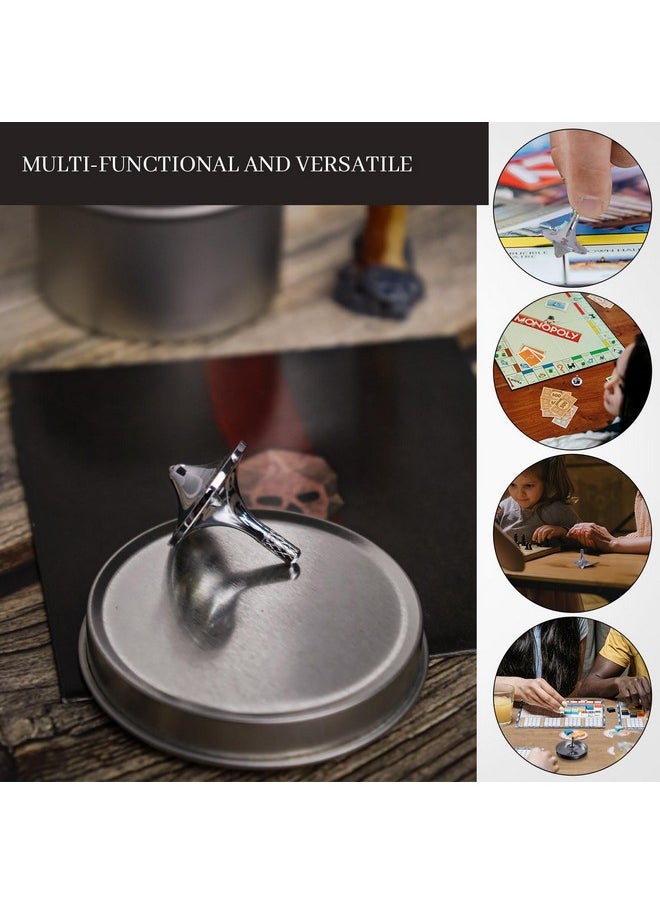 D6 Spin Top Dice - Metal Spinning Top Dice, Unique D6 Gaming Dice, Edc Fidget Dice, Desk Toy, Dnd Gift & Accessories For Tabletop Rpg Gamer (Silver D6)
