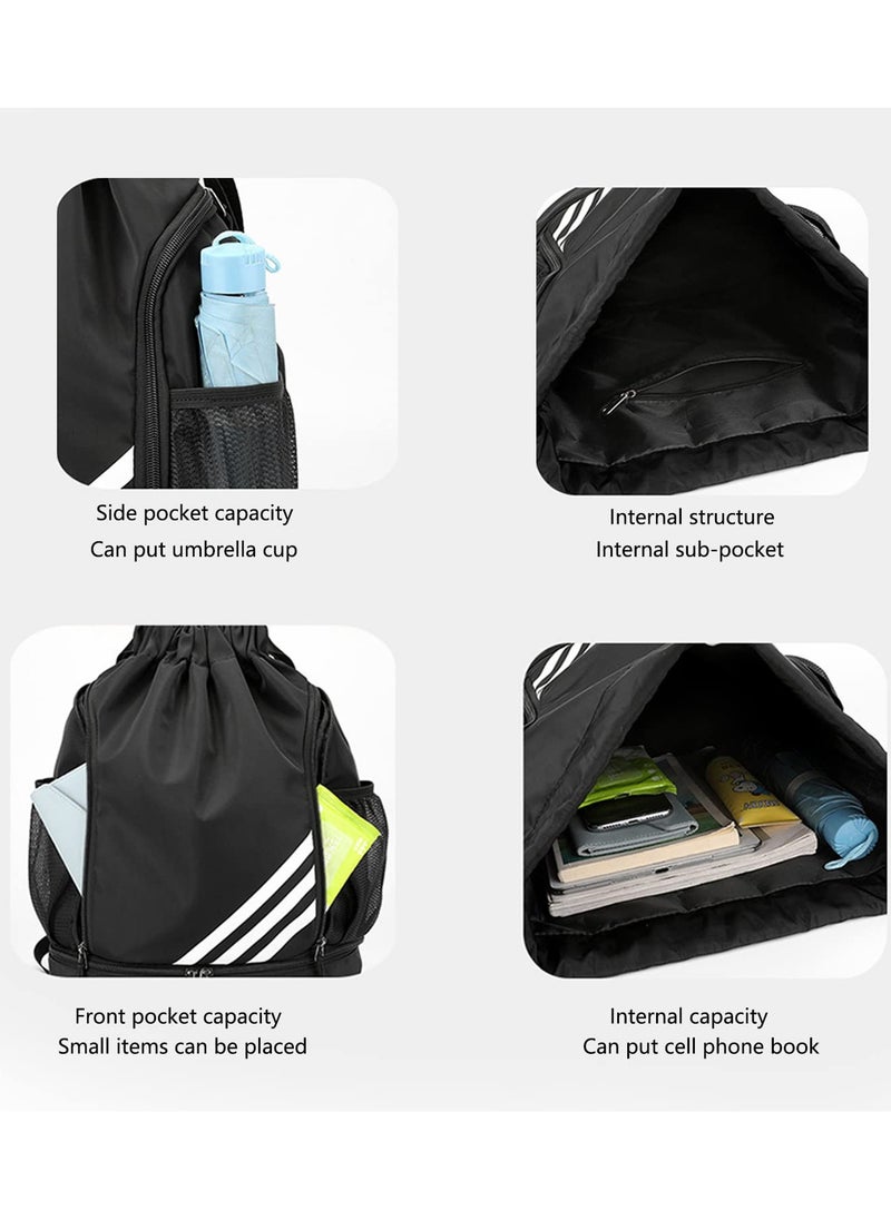 Sports Backpacks Large Capacity, Drawstring Gym Bag, Gym, Drawstring Lightweight and Waterproof, Making Your Trip More Convenient (Yellow)