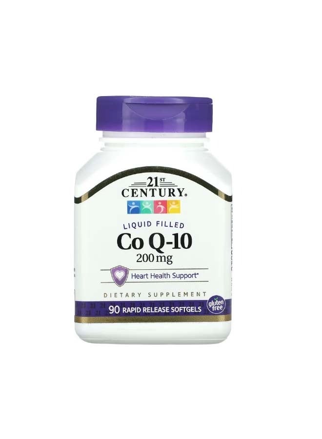 Liquid Filled CoQ-10 200 mg 90 Rapid Release Softgels