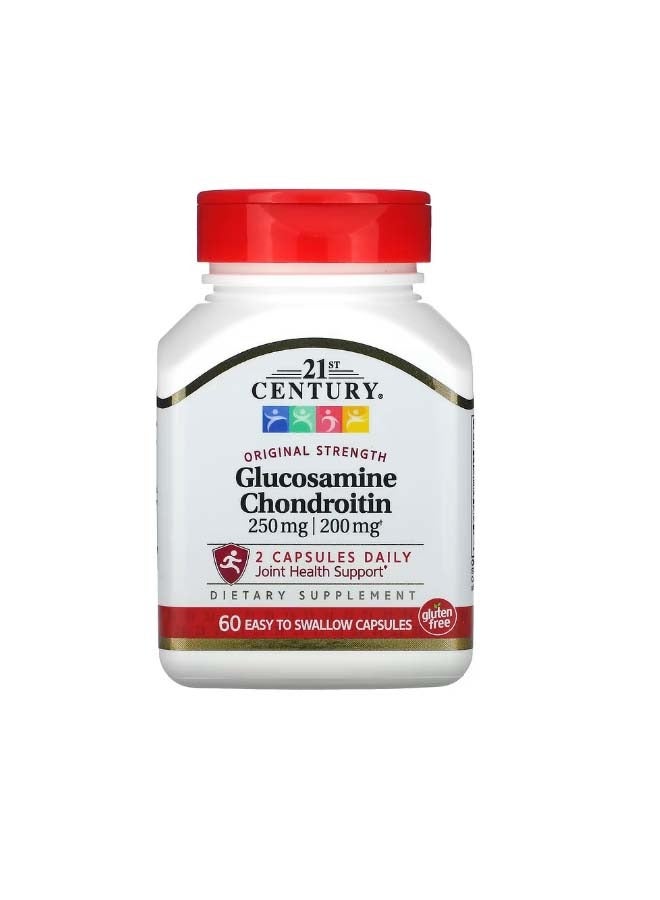 Glucosamine  Chondroitin Original Strength 250 mg 200 mg 60 Easy to Swallow Capsules