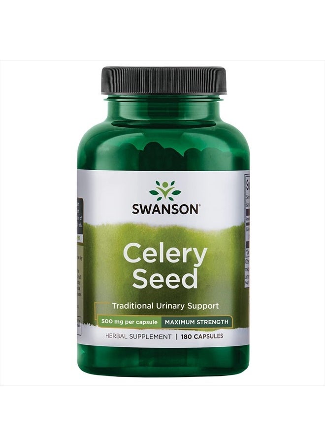 Celery Seed, Maximum Strength 180 Capsules