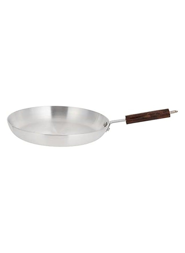 Aluminium Fry Pan Frying Pan with Wooden Handle, 28cm, RAFP14, Suitable for Dosa, Crepe, Pancake, Omellete, Chapati, Roti, Paratha