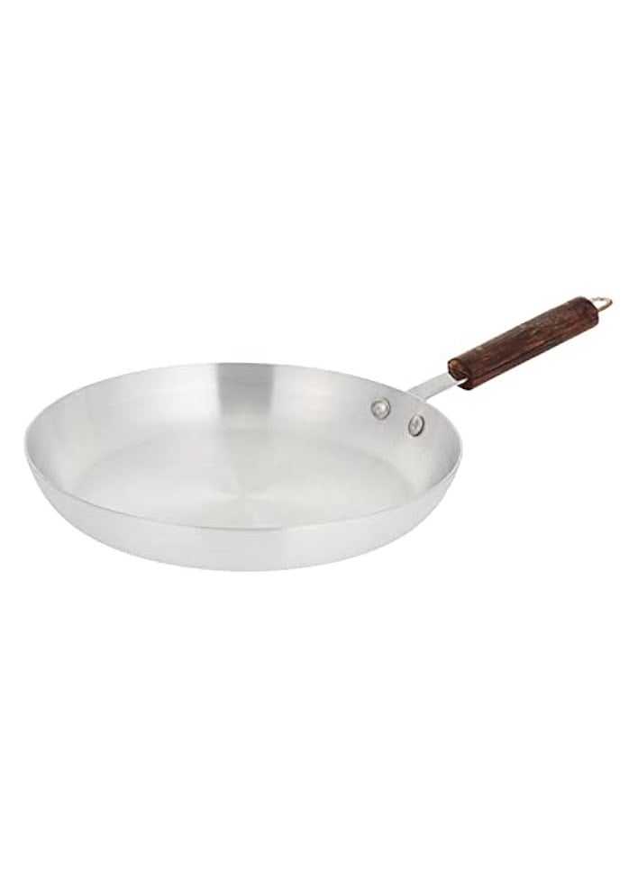 Aluminium Fry Pan Frying Pan with Wooden Handle, 28cm, RAFP14, Suitable for Dosa, Crepe, Pancake, Omellete, Chapati, Roti, Paratha