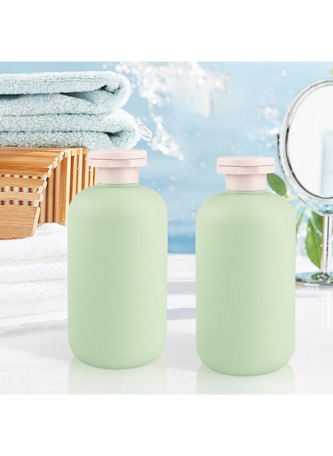 4 Pcs Empty Green Squeeze Bottles With Flip Cap Refillable Plastic Travel Bottles Refillable Containers For Cream Lotion Shampoo Conditioner And More (300Ml/10Oz)