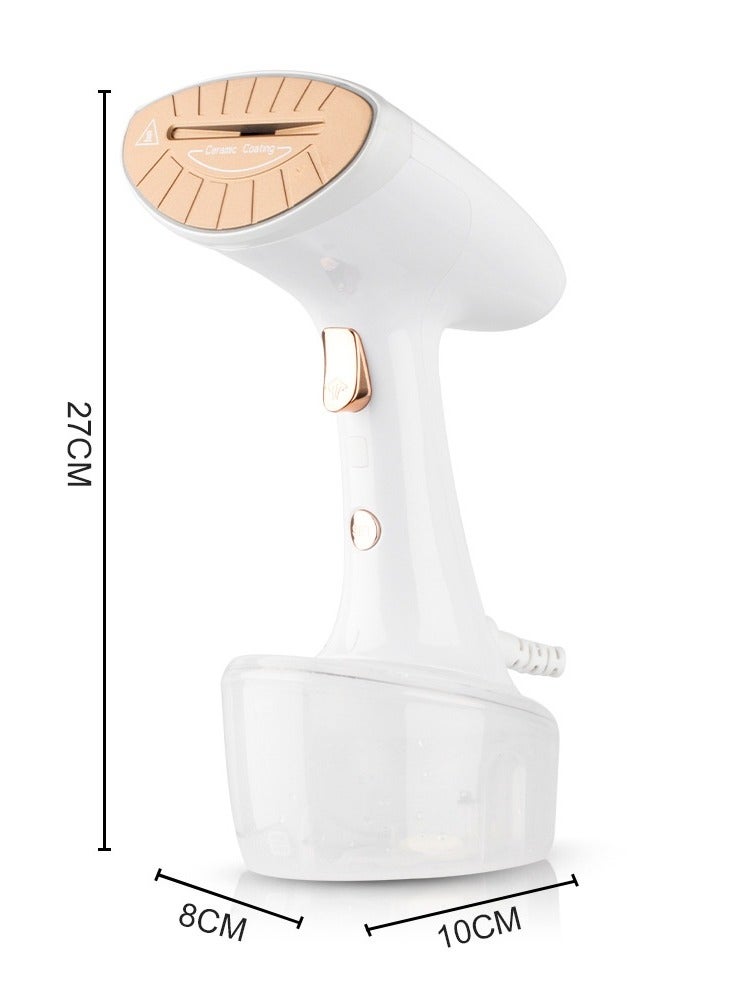 Garment Steamer Iron, 1600W Handheld Clothes Steamer with 30s Fast Heat-Up, 300ML Portable Wrinkle Remover for Home and Travel
