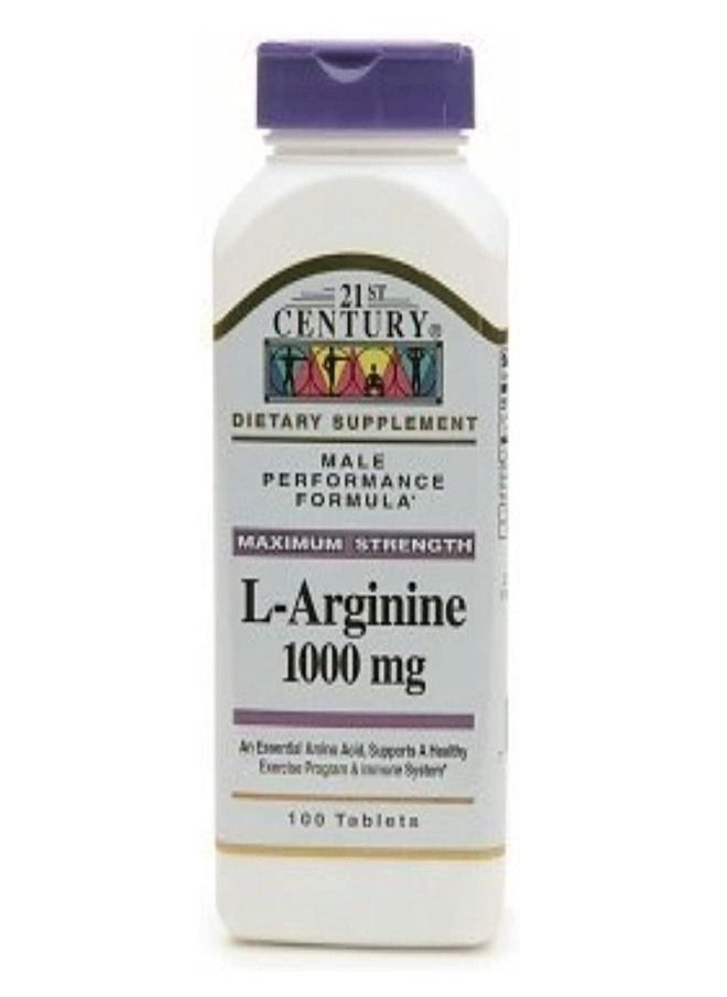 L arginine 1000mg Maximum Strength 100 Tablets