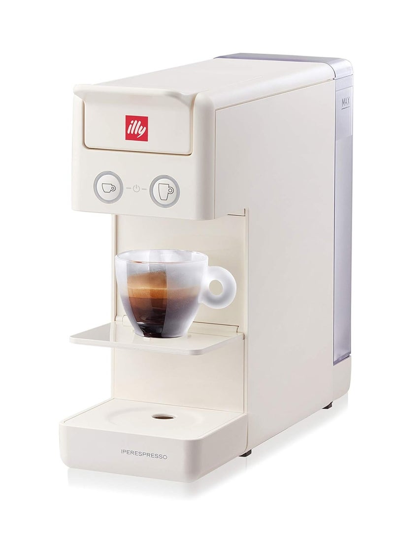 illy Coffee Maker Machine Y3.3 Iperespresso, Espresso & Filter Capsules Coffee Machine, Compact Design, White