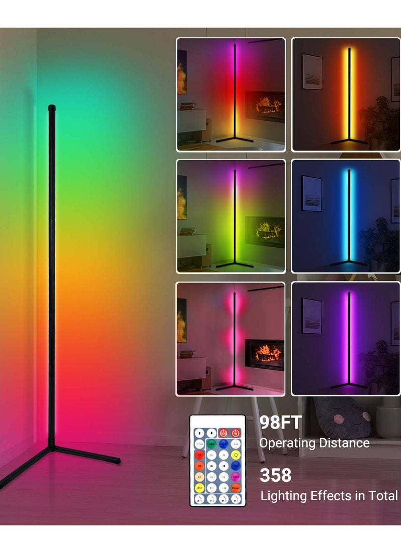 RGB Gradient Corner Standing Lamp Floor Standing MultiColor  Lamp RGB Remote controlled