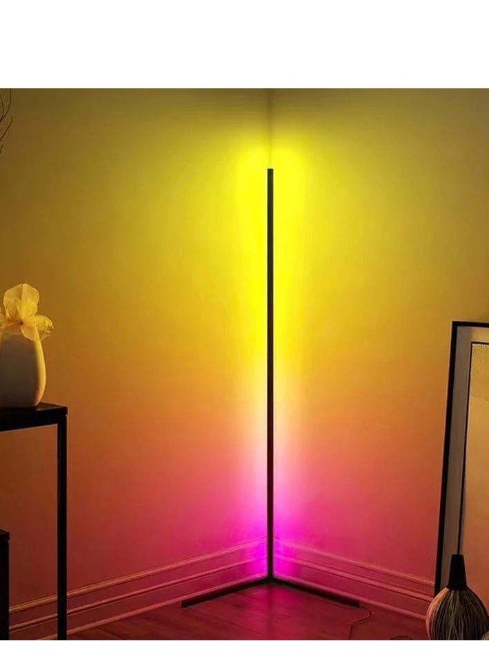 RGB Gradient Corner Standing Lamp Floor Standing MultiColor  Lamp RGB Remote controlled