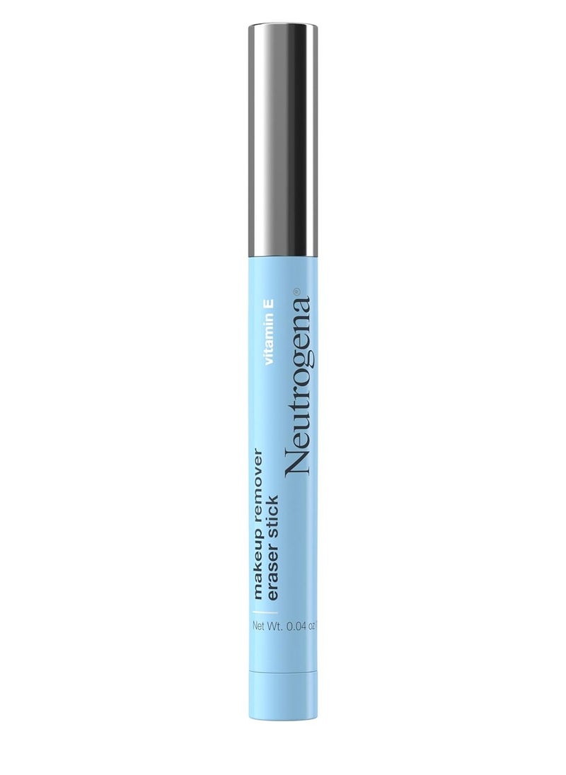 Neutrogena Makeup Remover Eraser Stick with Vitamin E, Easy-to Use & Travel-Friendly Makeup Removing Gel Pen for On-the-Go Touch-Ups of Stray or Smudged Eyeliner, Lipstick, & More, 0.04 oz