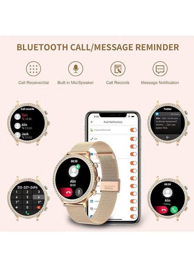 Women's smart watch (answer/make calls) smartwatch for Android phones and iOS 1.32