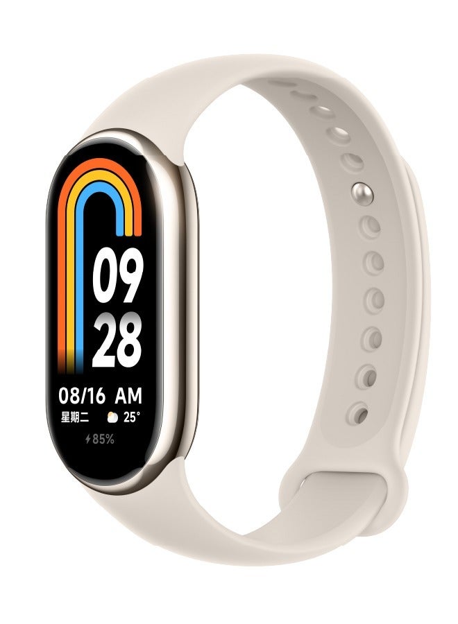 Smart Watch Band 8 Adaptive Screen Brightness and High Refresh Rate Ultra-Long Battery Life, Fast Charging 200+ Color Watch Faces All-Day Health Monitoring (White)