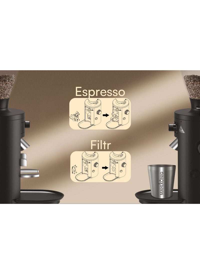 X54 Allrounder Home Electric Coffee Grinder, Easily Swappable Fronts for Espresso to Cold Brew, 54mm Flat Steel Burr With 1-2.8g of Coffee Grinding Capacity/sec, Multifunctional LED Display, App Connectivity through Wifi, 220-240 V, 50/60 Hz, 500g Bean Hopper - White