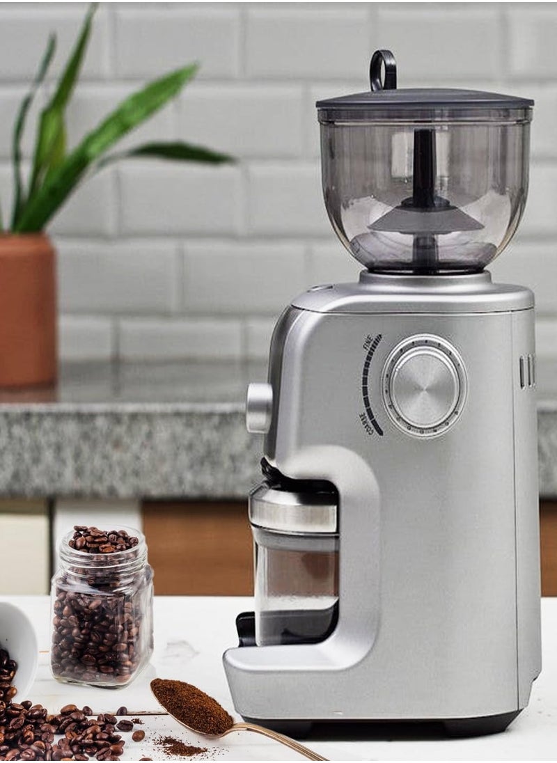 MEBASHI Stainless Steel Conical Burr Coffee Grinder | 16-Step Adjustable Grinding, 400g Capacity, Airtight Containers, and Direct Portafilter Grinding (ME-CG2290)(130W)