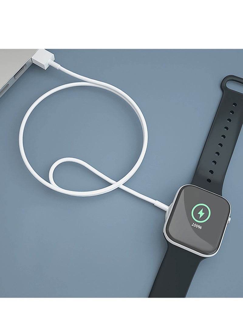 ET-WC21 Wireless Charging Cable for Apple Watch - 1.0m, 5V/0.35A, Sleek White Design