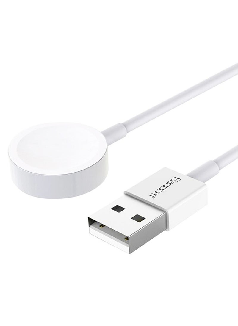 ET-WC21 Wireless Charging Cable for Apple Watch - 1.0m, 5V/0.35A, Sleek White Design