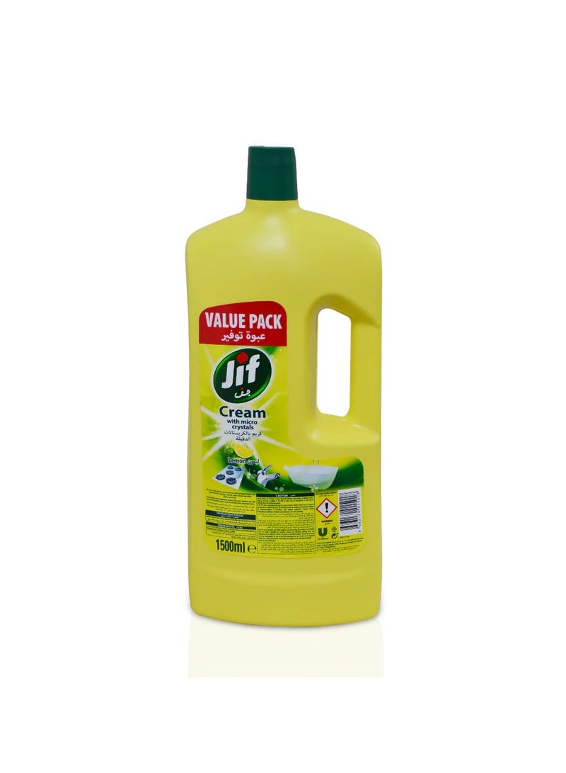 Jif All Purpose Cream Cleaner W/Micro Crystal Lemon 1500 ML