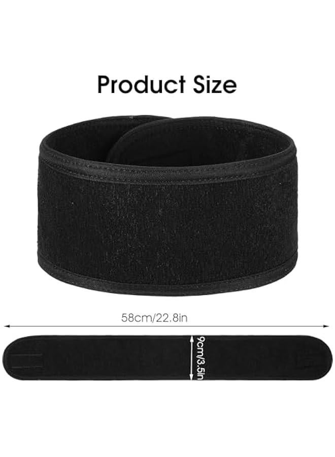6PCS Spa Facial Headbands for Women, Adjustable Makeup Headbands Black Makeup Wrap Non-slip Stretchable Washable Headband for Washing Face Skincare Facial Mask Bath Sport