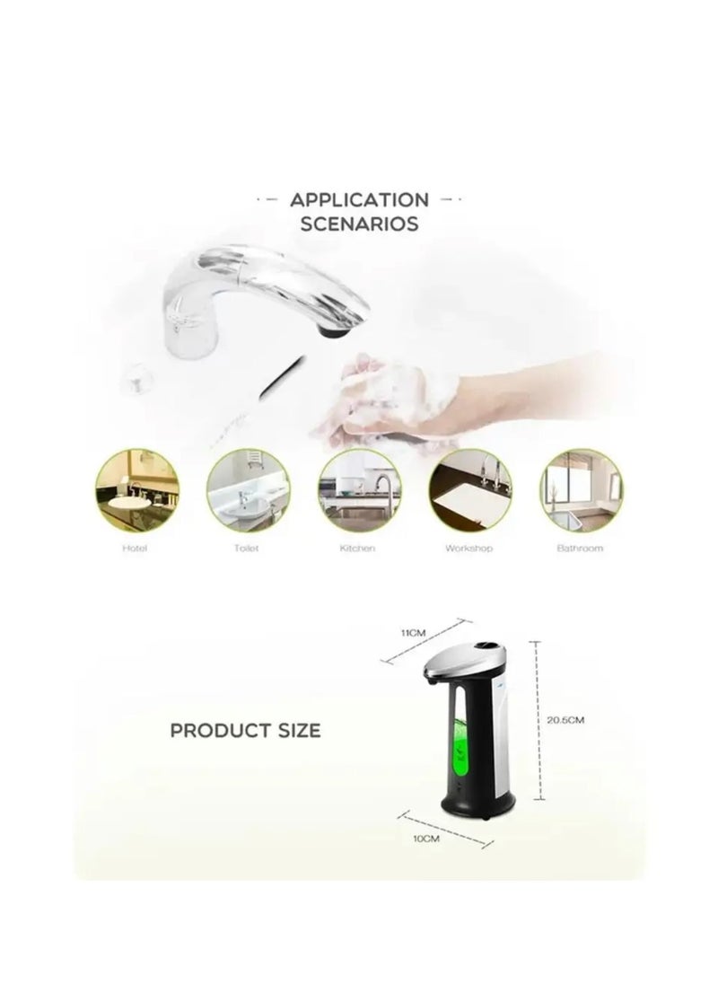 Liquid Soap Dispenser 400ml Automatic Intelligent Sensor Induction Touchless ABS Hand Washing Dispensers For Kitchen Bathroom