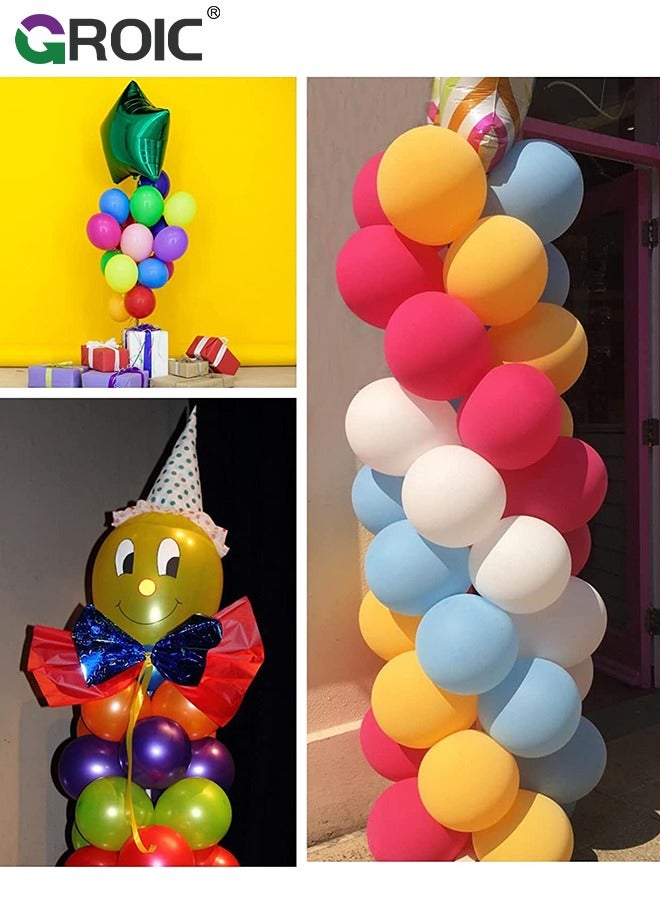 2PCS Balloon Column Stand Kit Set,Ajustable Balloon Column Kits and 152 Pcs Balloons,Adjustable Metal Balloon Tower,Party Decoration,Balloon Centerpiece for Table and Balloon Column Stand for Floor