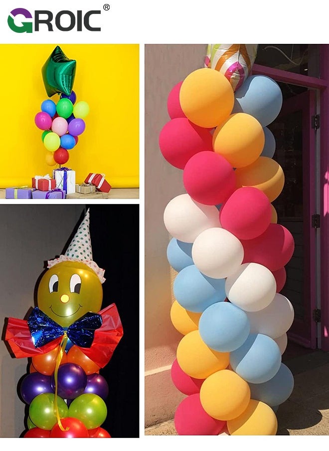 2PCS Balloon Column Stand Kit Set,Ajustable Balloon Column Kits and 200 Pcs Balloons,Adjustable Metal Balloon Tower,Party Decoration,Balloon Centerpiece for Table and Balloon Column Stand for Floor