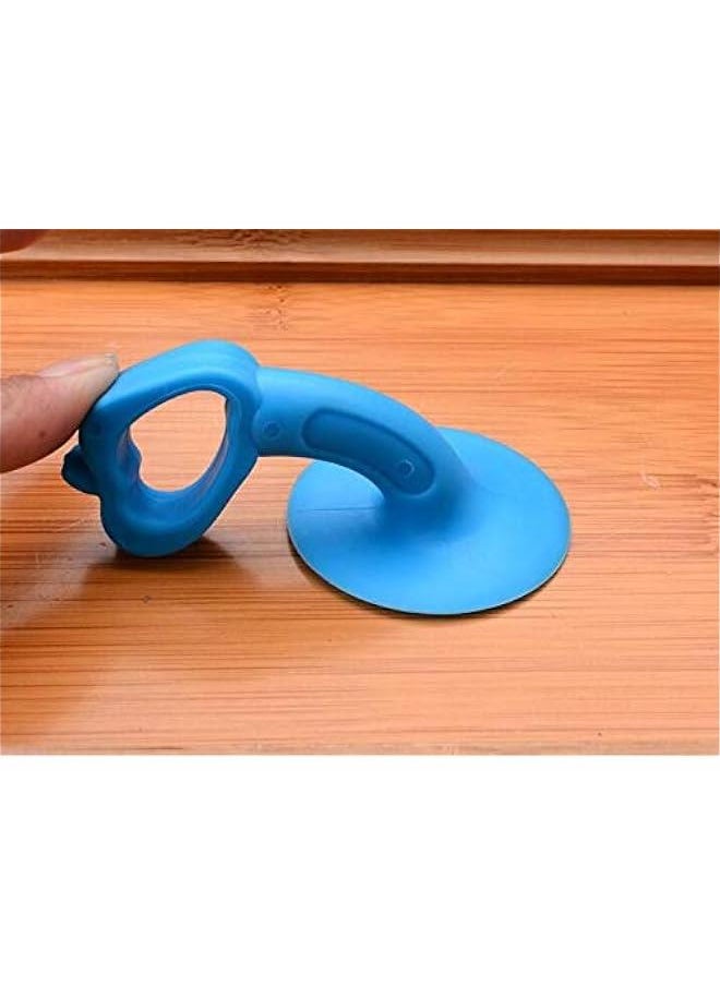 5PCS Extended Version Silicone Door Suction Non-Perforating Handle Anti-Collision Pad Plastic Door Stopper Rubber Door Touch Toilet Door Top Door Suction Device