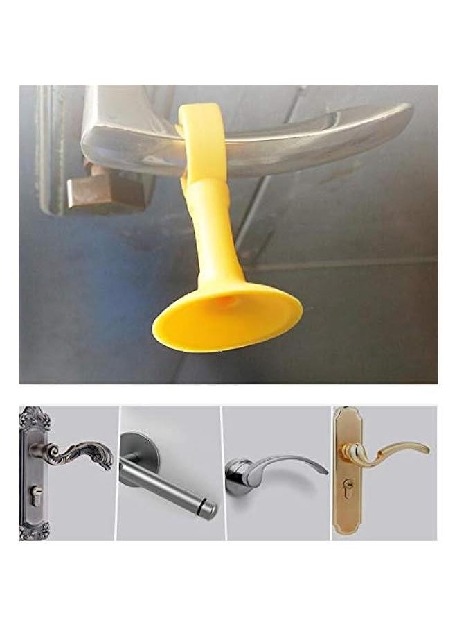 5PCS Extended Version Silicone Door Suction Non-Perforating Handle Anti-Collision Pad Plastic Door Stopper Rubber Door Touch Toilet Door Top Door Suction Device