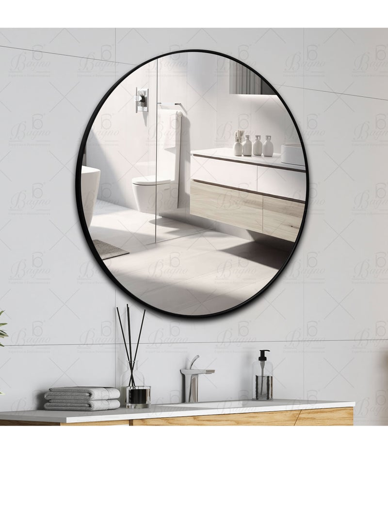 B BAGNO Aluminium Framed Mirror, Plain Mirror, premium Quality 80x80cm BMR21