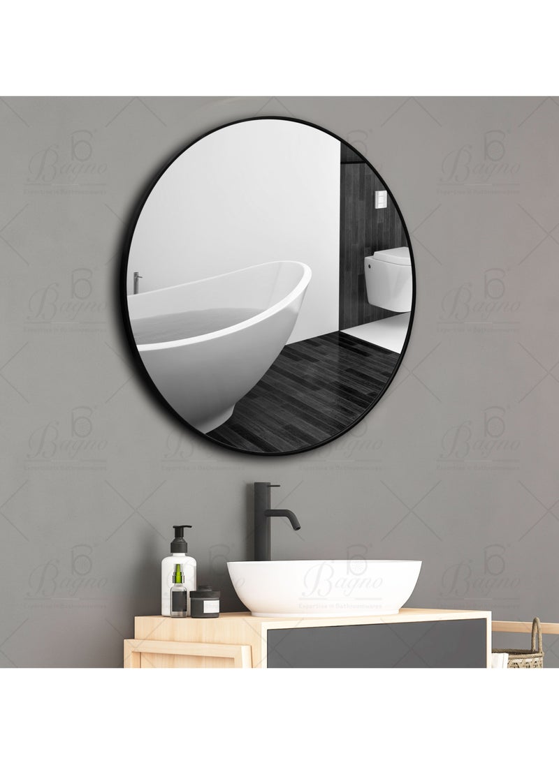 B BAGNO Aluminium Framed Mirror, Plain Mirror, premium Quality 80x80cm BMR21