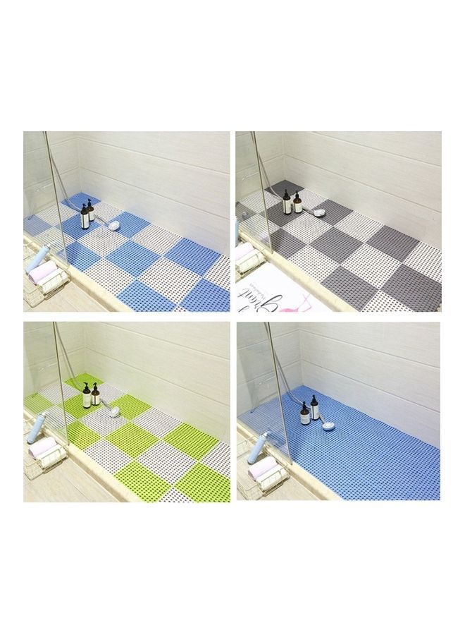 4 Pieces Non-slip Shower Bathroom Square Mat Assorted 30x8x30cm