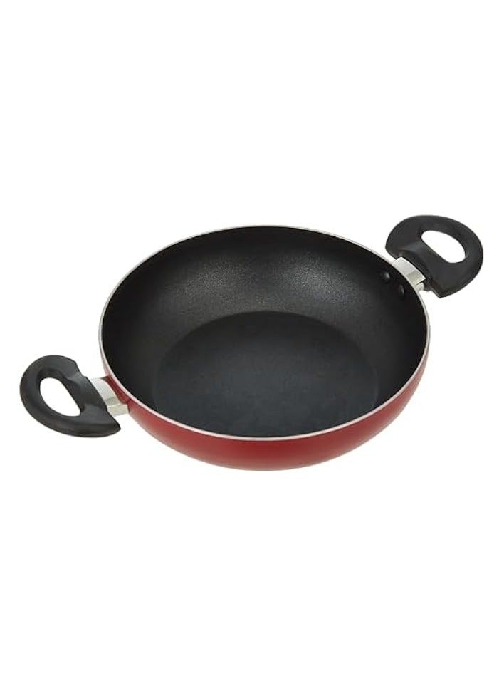 24 CM Aluminum Wok Pan with Nonstick Coating Dishwasher Safe and Induction Compatible (24)