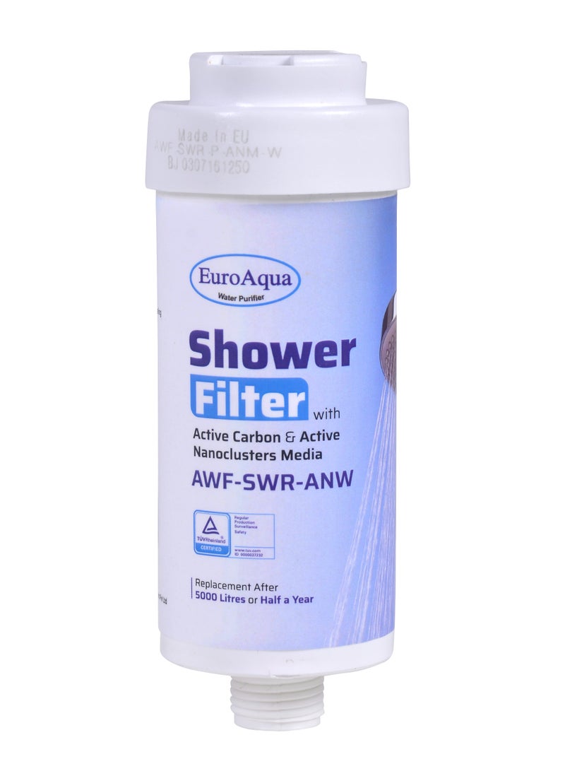 Shower Filter | 15-Stage Shower Filter - Reduces Chlorine, Hard Water, and Impurities - Improves Skin & Hair Health - Universal Fit for All Shower Heads,Fitted with Copper Alkaline catridge and Ultra filtration catridge