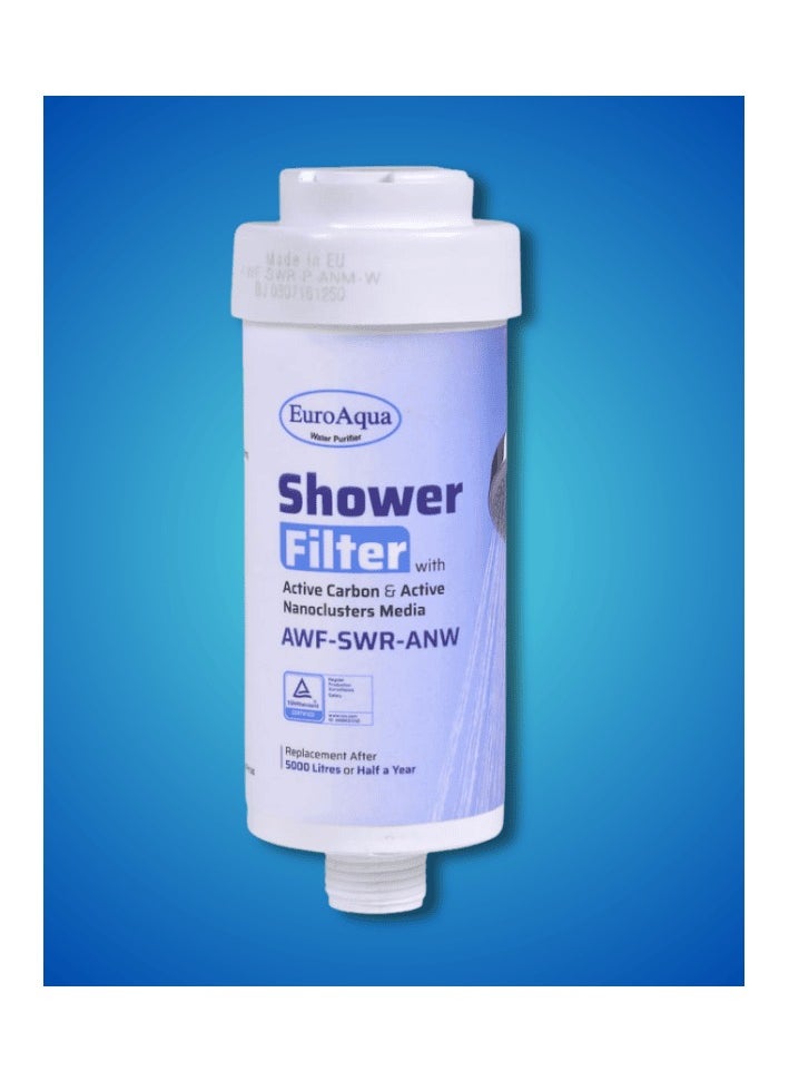 Shower Filter | 15-Stage Shower Filter - Reduces Chlorine, Hard Water, and Impurities - Improves Skin & Hair Health - Universal Fit for All Shower Heads,Fitted with Copper Alkaline catridge and Ultra filtration catridge