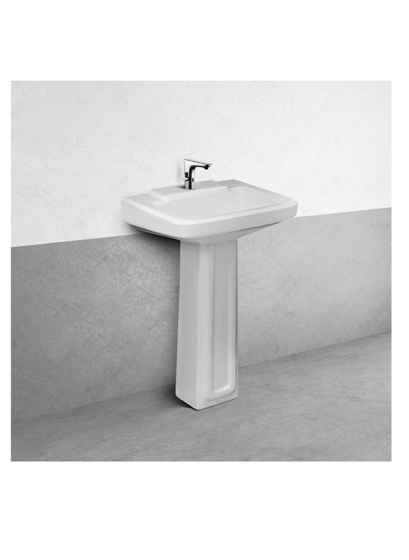 B BAGNO wash basin/Pedestal WB07 Ceramic white