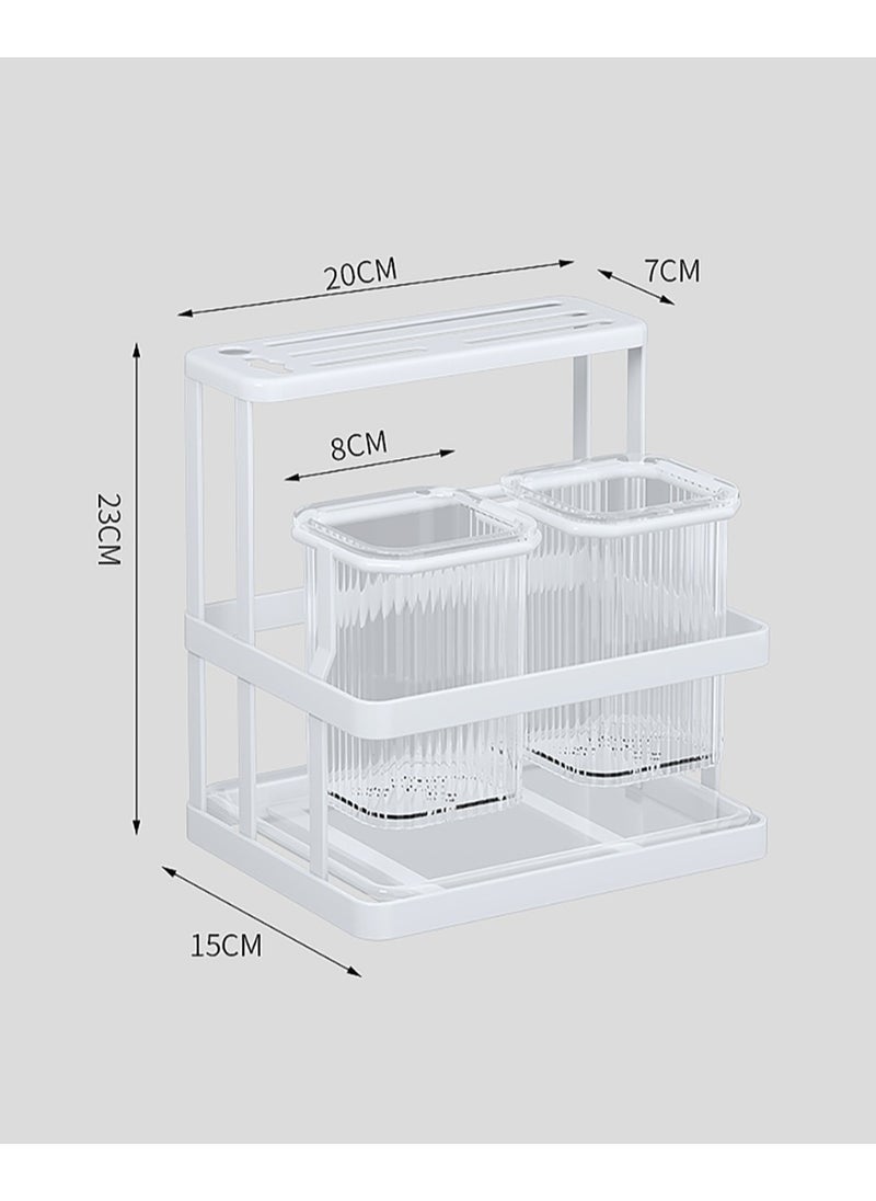 Cutlery Holder, Metal Flatware Organizer, Spoon Knives Fork holder, Utensils Organizer, Kitchen Organizer for Countertop, Self-Adhesive Wall-Mounted Cutlery Organizer.