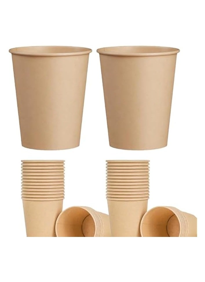 Bamboo Paper Cups, Compostable, Biodegradable, Disposable (230ml, 100 Pack) Eco Friendly, Good for Drinking Coffee, Tea and any Hot and Cold