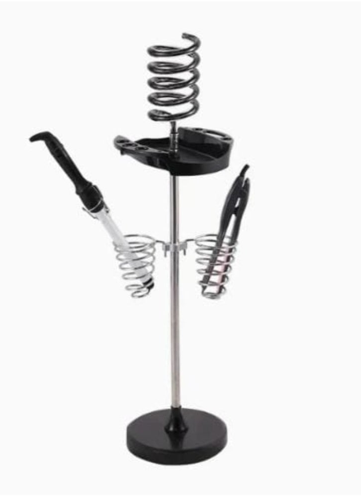 Lilburn Hair Dryer Stand, Twisty Style Acrylic Top Holder, Hair Styling Appliances with Tray Two Spiral Holders and Heavy Base for Hair Dryer, Flat Iron, Curling Stick,Hair Straightener, Brush