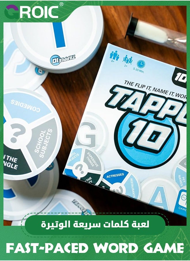 Tapple 10 Word Games, Featuring 10 Different Games in 1,Fast-Paced Fun Family Card Game, Learning Educational Toys Learning Game Board Games for Kids & Aldults